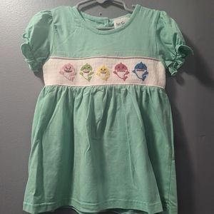Awe Smocks Size 3 Dress Baby Shark